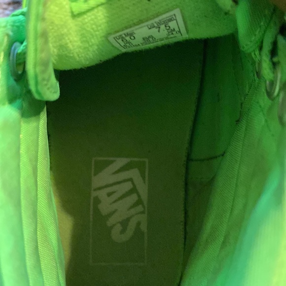 Lime Green Vans Shoes - Picture 3 of 6